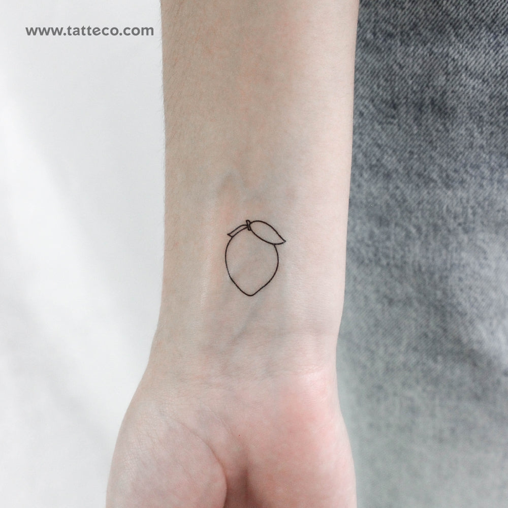 Tatuaje temporal de limón - Juego de 3