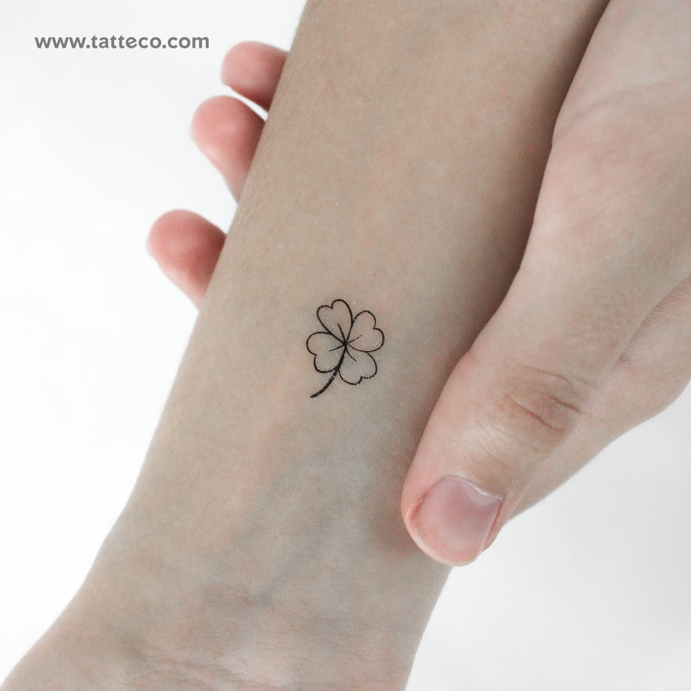 Little Four-Leaf Clover Temporary Tattoo - Set of 3