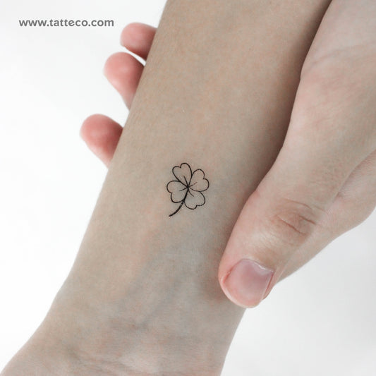Little Four-Leaf Clover Temporary Tattoo - Set of 3