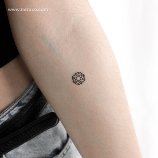 Small Sahasrara Chakra Temporary Tattoo - Set of 3