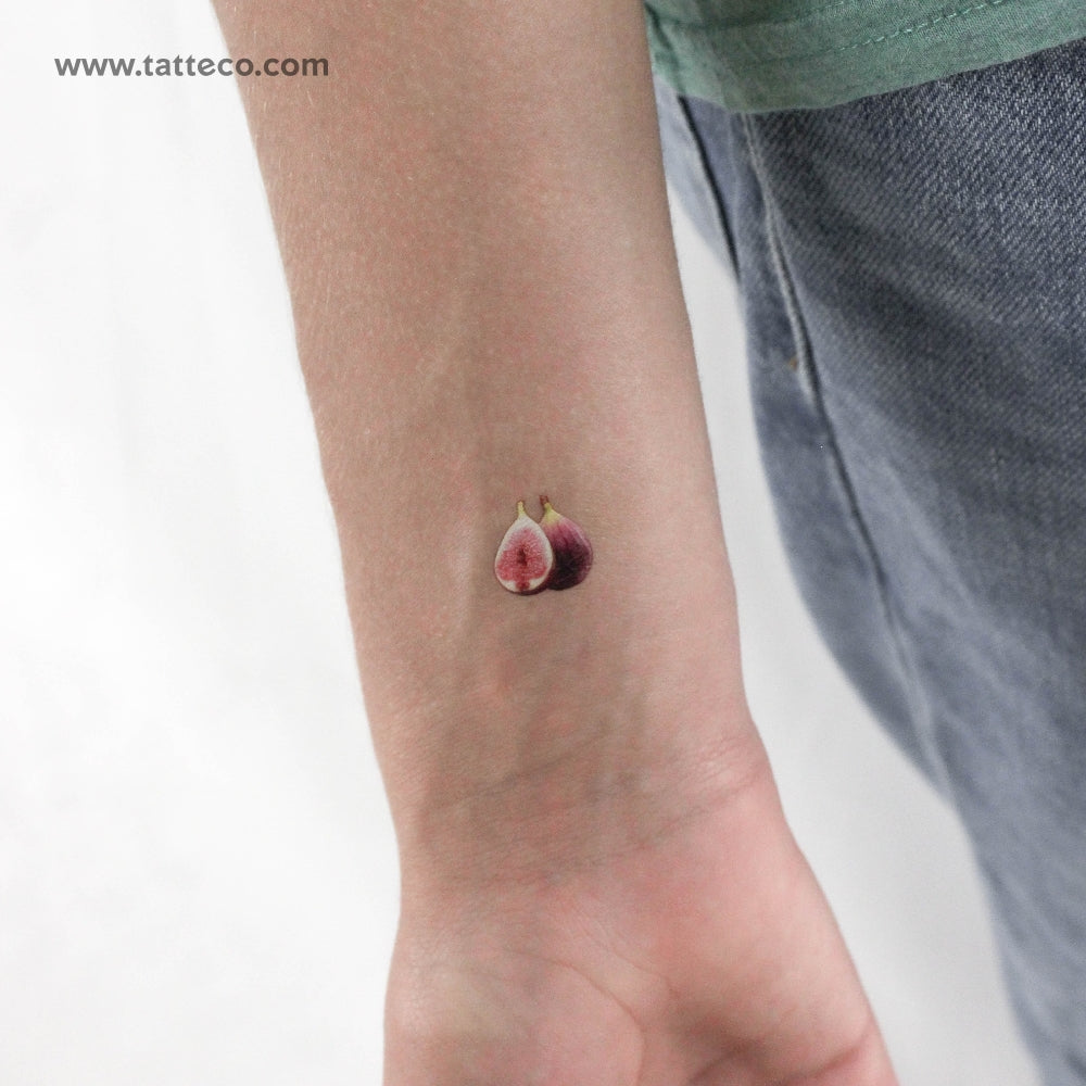 Tatuaje temporal de higo pequeño - Juego de 3