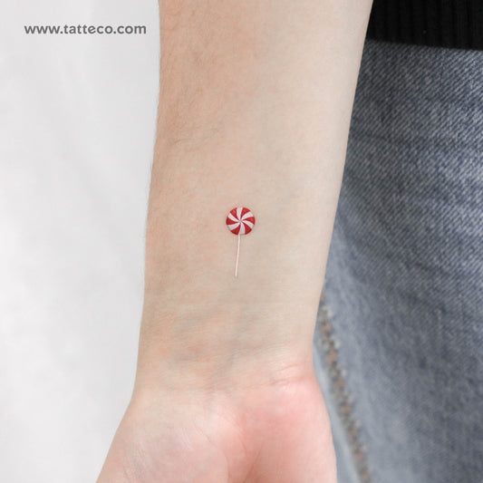 Swirly Lollipop Temporary Tattoo - Set of 3
