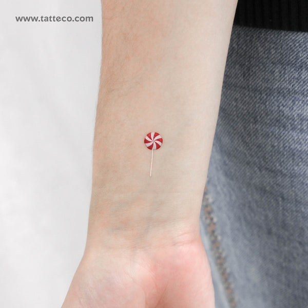 Swirly Lollipop Temporary Tattoo - Set of 3