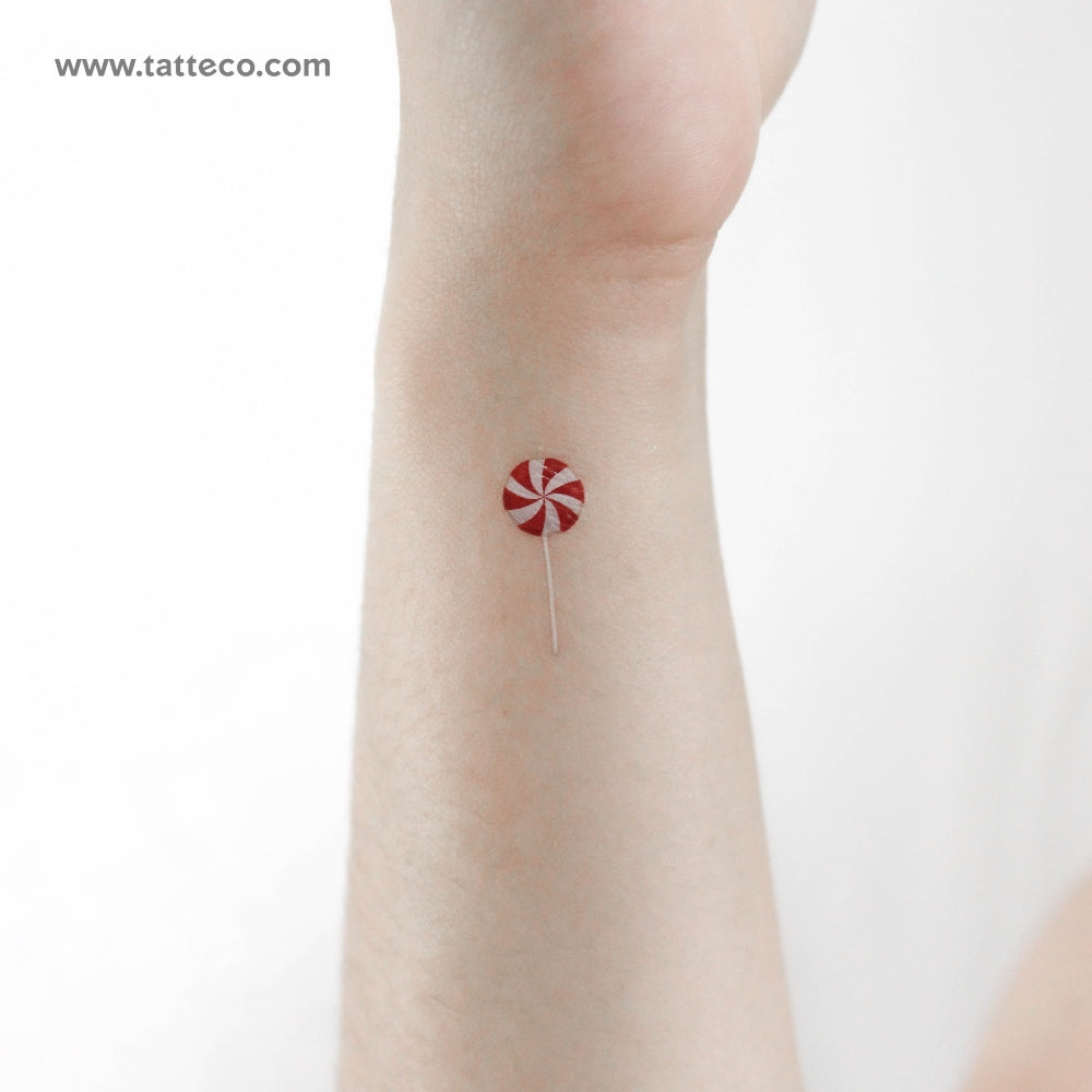 Swirly Lollipop Temporary Tattoo - Set of 3
