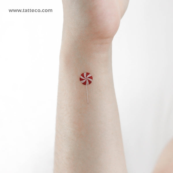 Swirly Lollipop Temporary Tattoo - Set of 3