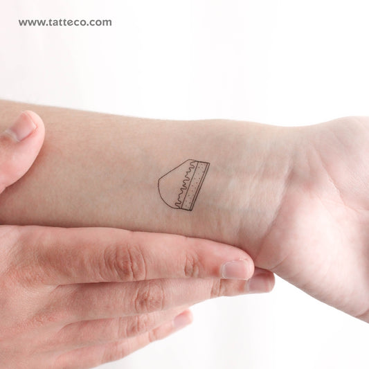 Cake Slice Temporary Tattoo - Set of 3