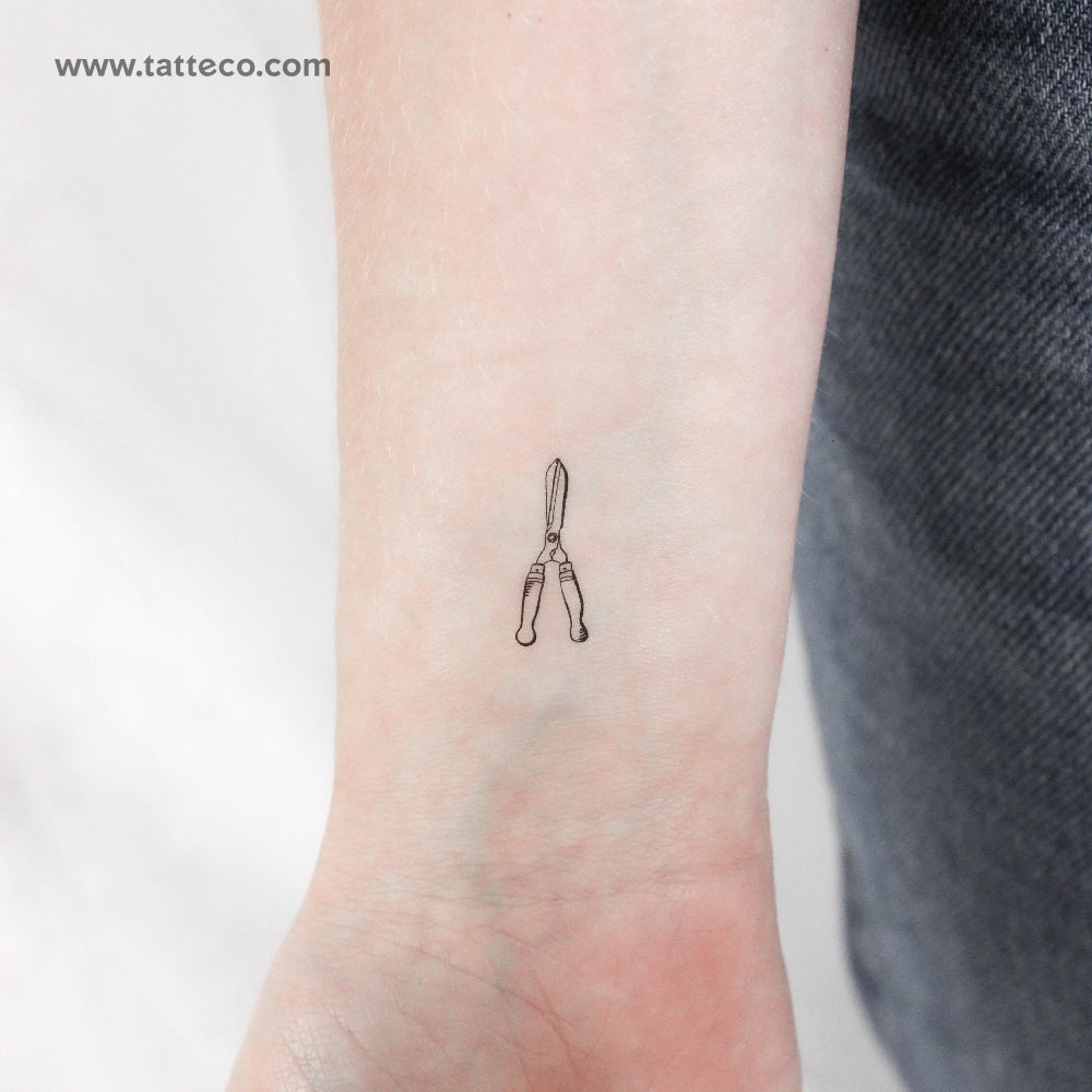 Hedge Shears Temporary Tattoo - Set of 3