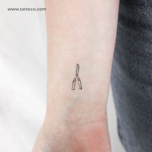 Hedge Shears Temporary Tattoo - Set of 3