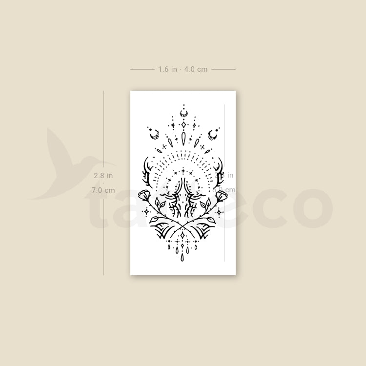 Double Rose Wristband Temporary Tattoo by Tukoi - Set of 3
