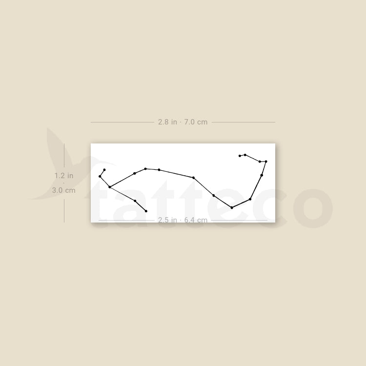 Scorpius Constellation Temporary Tattoo - Set of 3