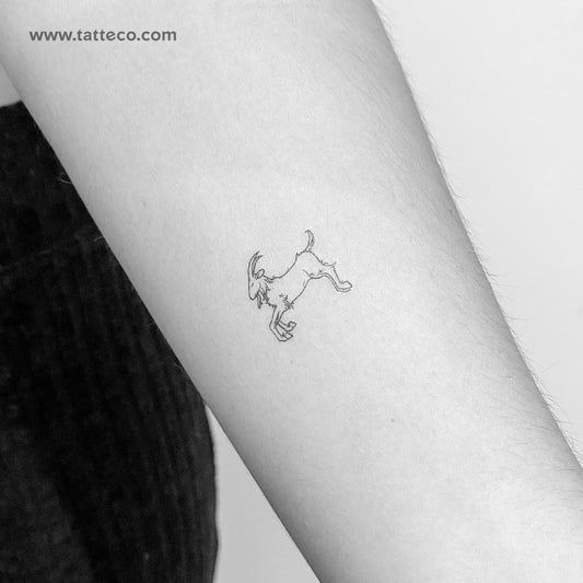 Tatuaje temporal de cabra - Juego de 3