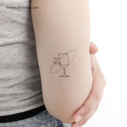 Tatuaje temporal "Viajero del Vino" de Cagri Durmaz - Juego de 3