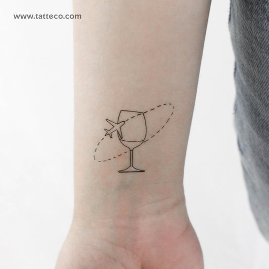 Tatuaje temporal "Viajero del Vino" de Cagri Durmaz - Juego de 3