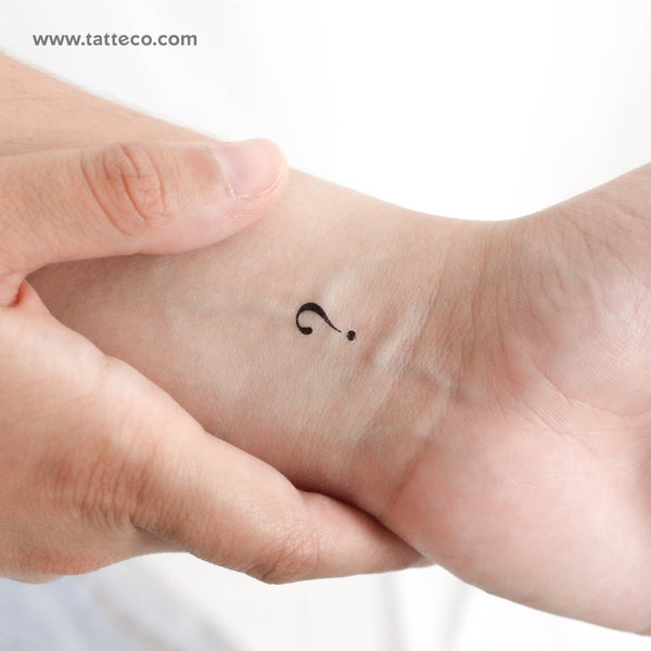 Question Mark Temporary Tattoo - Set of 3