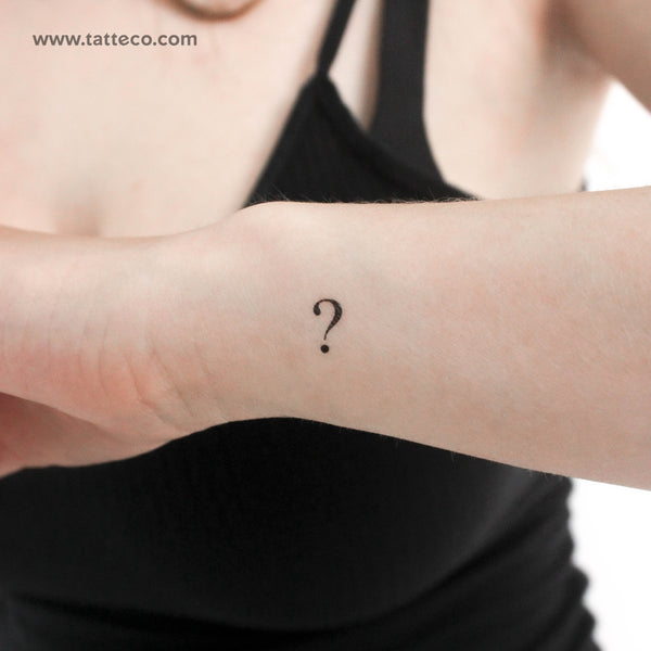 Question Mark Temporary Tattoo - Set of 3