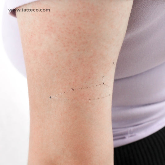 Minimalist Leo Constellation Temporary Tattoo by Puntuak - Set of 3