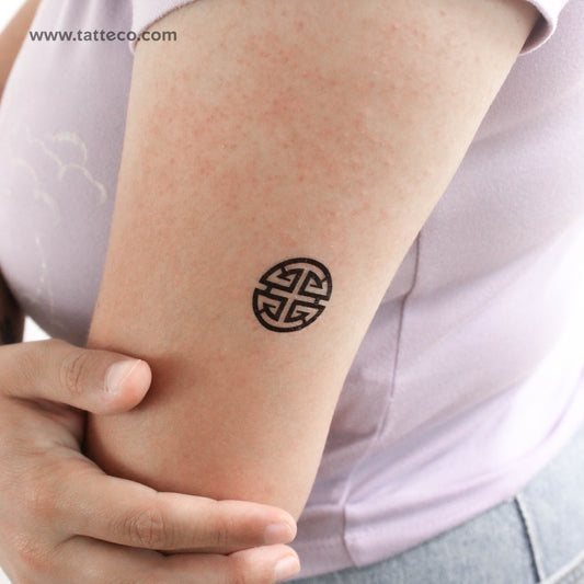 Fu Symbol Temporary Tattoo - Set of 3