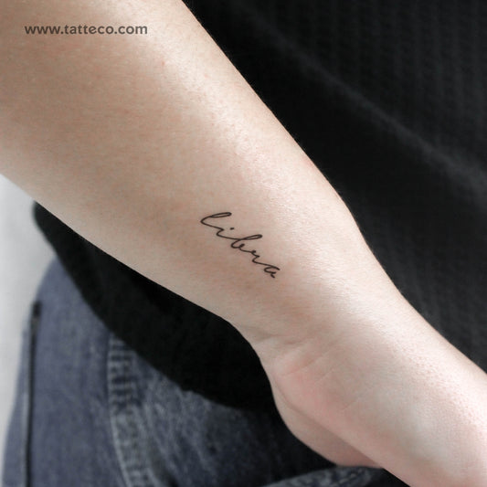 Libra Temporary Tattoo - Set of 3