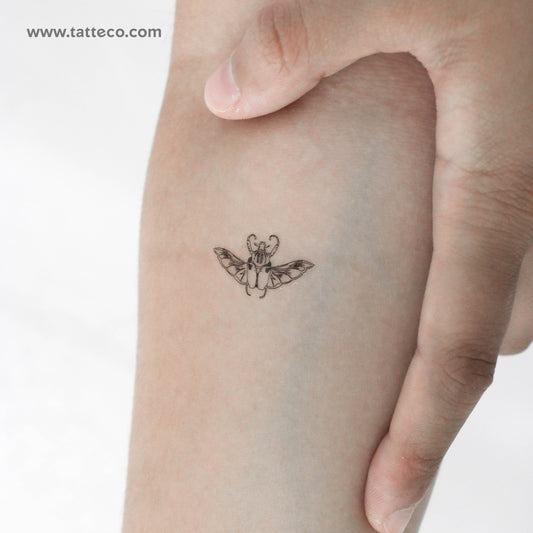 Flying Beetle Temporary Tattoo - Set of 3