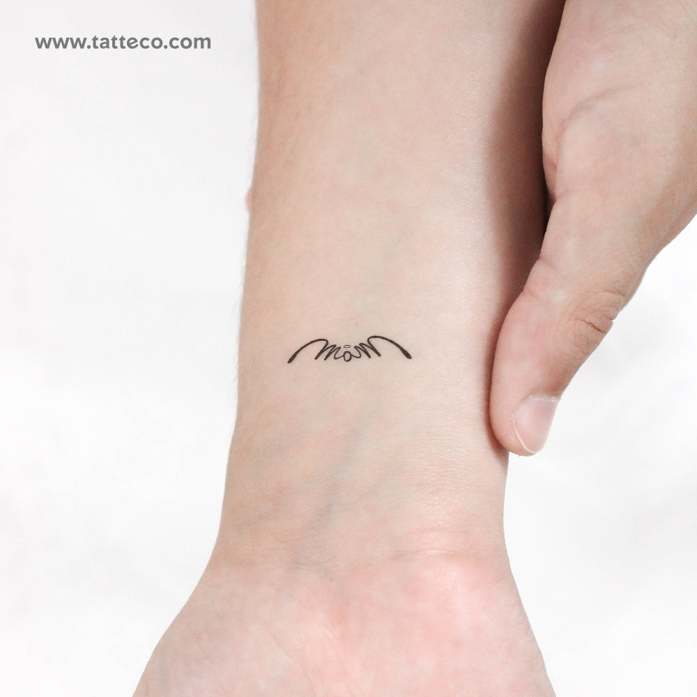 Mom Is An Angel Symbol Temporary Tattoo - Set of 3
