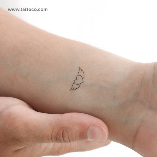 Winged Heart Temporary Tattoo - Set of 3