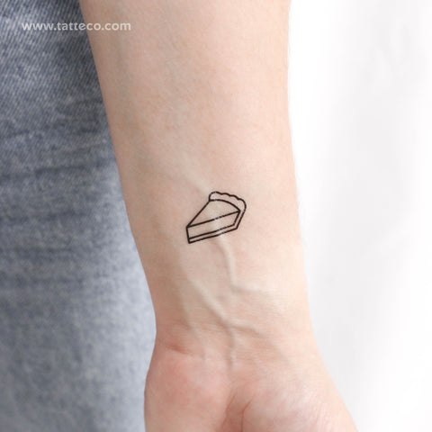 Pie Slice Temporary Tattoo - Set of 3