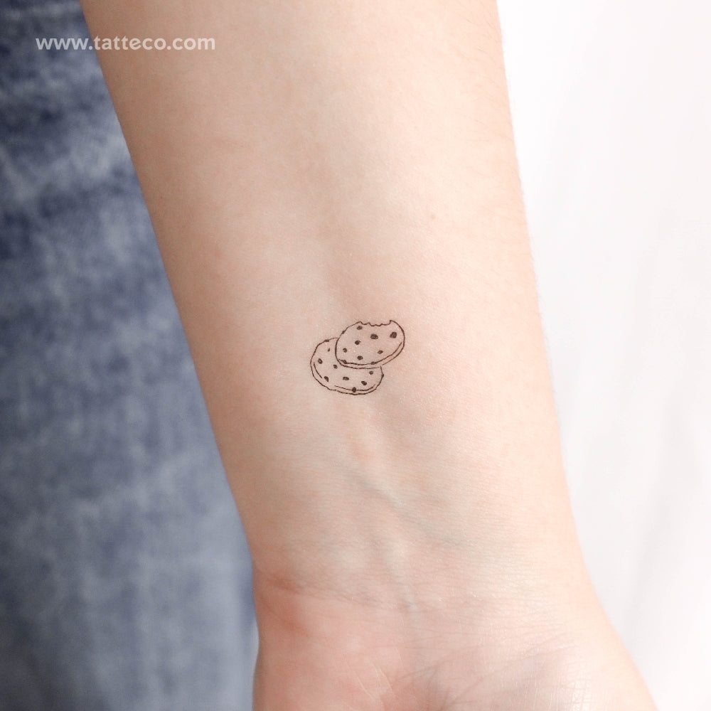 Chocolate Chip Cookies Temporary Tattoo - Set of 3