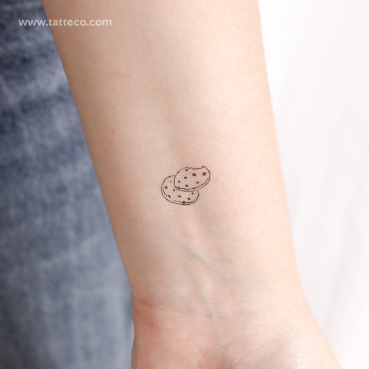 Chocolate Chip Cookies Temporary Tattoo - Set of 3