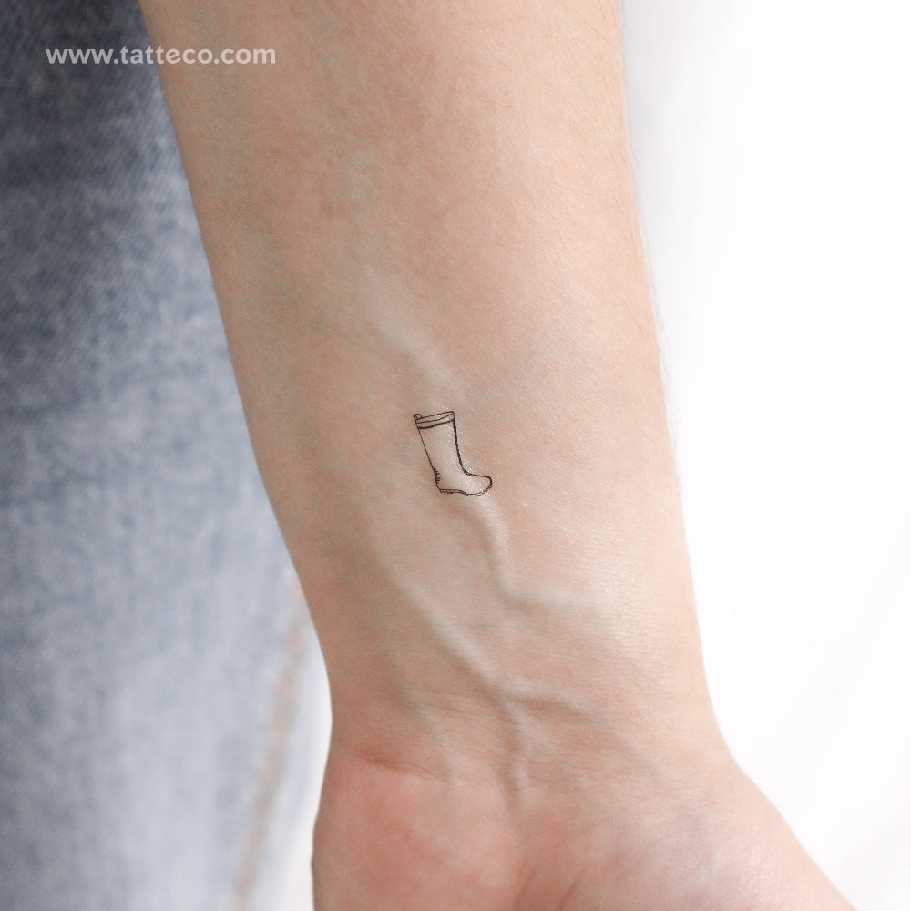 Tiny Rain Boot Temporary Tattoo - Set of 3