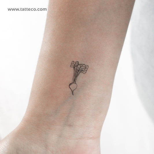 Radish Temporary Tattoo - Set of 3