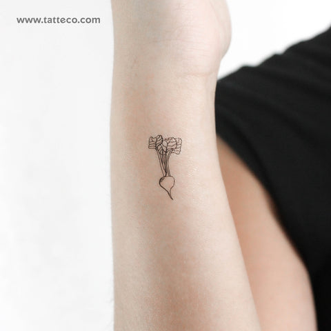 Radish Temporary Tattoo - Set of 3