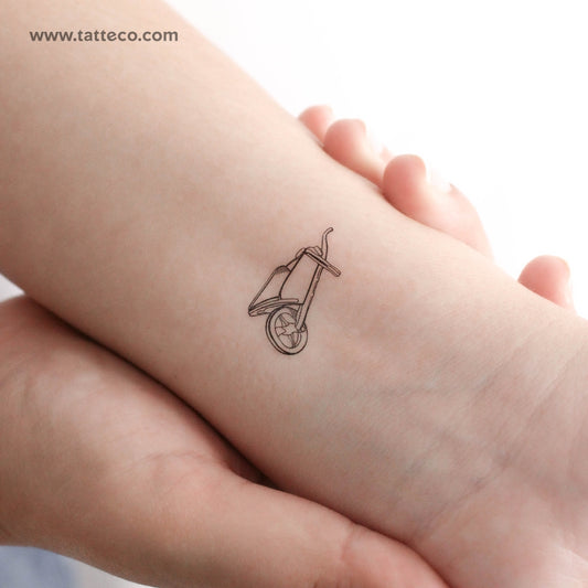 Wheelbarrow Temporary Tattoo - Set of 3