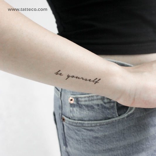 Tatuaje temporal "Sé tú mismo" - Juego de 3