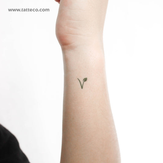 Tatuaje temporal del símbolo vegetariano (juego de 3)