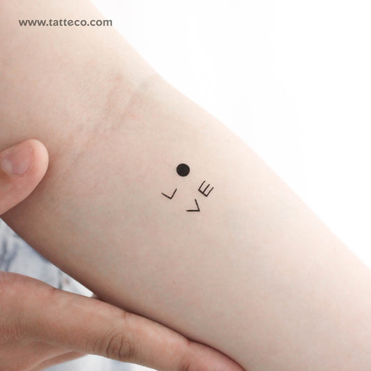 Tatuaje temporal de amor abstracto - Juego de 3