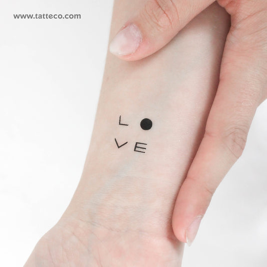 Tatuaje temporal de amor abstracto - Juego de 3