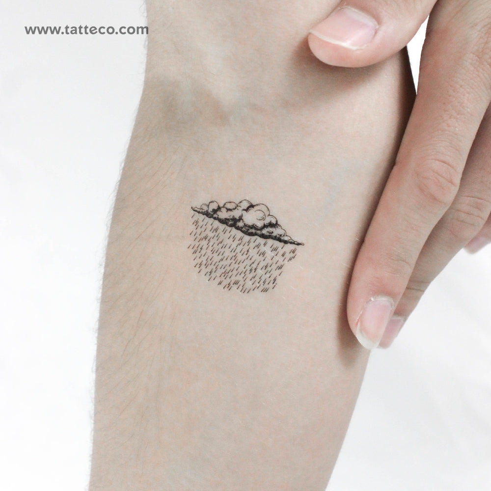 Rain Temporary Tattoo - Set of 3