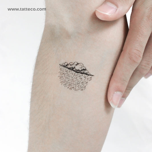 Rain Temporary Tattoo - Set of 3