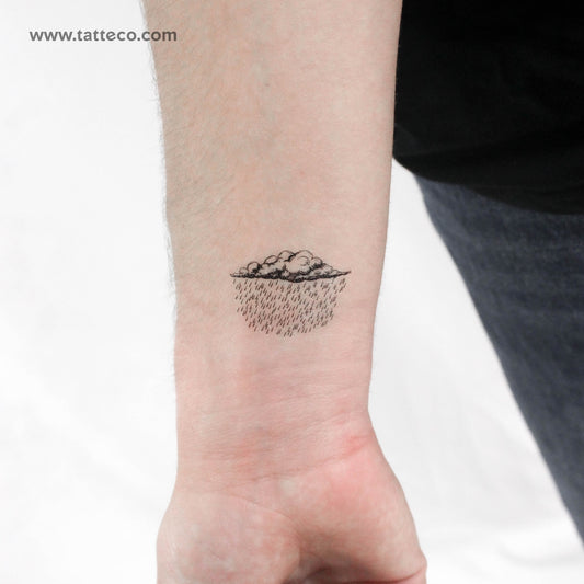 Rain Temporary Tattoo - Set of 3