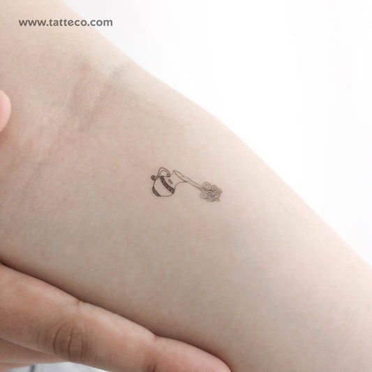 Tatuaje temporal de jarra de agua de Acuario - Juego de 3