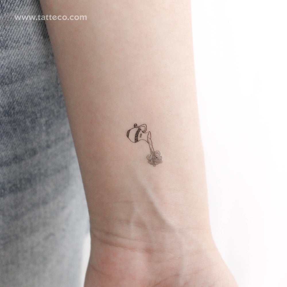 Tatuaje temporal de jarra de agua de Acuario - Juego de 3