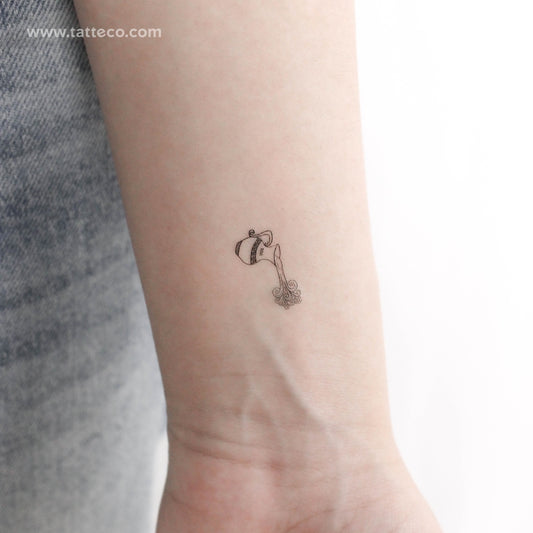 Tatuaje temporal de jarra de agua de Acuario - Juego de 3