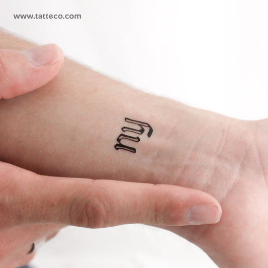 Medieval Font NY Temporary Tattoo - Set of 3