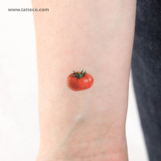 Little Red Tomato Temporary Tattoo - Set of 3
