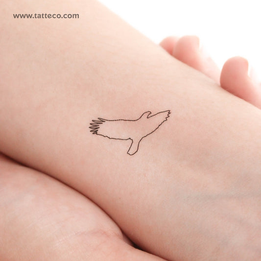 Eagle Outline Temporary Tattoo - Set of 3