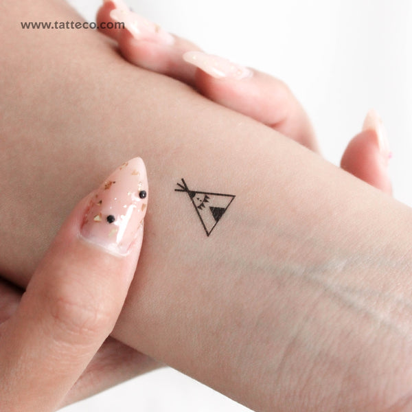 Tiny Tipi Temporary Tattoo - Set of 3