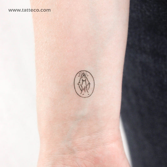 Virgin Mary Temporary Tattoo - Set of 3