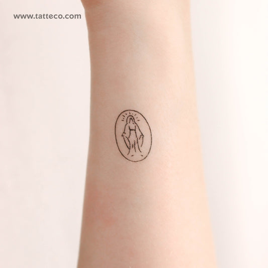 Virgin Mary Temporary Tattoo - Set of 3