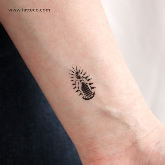 Small Our Lady Of Guadalupe Temporary Tattoo - Set of 3