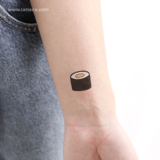Salmon Maki Temporary Tattoo - Set of 3